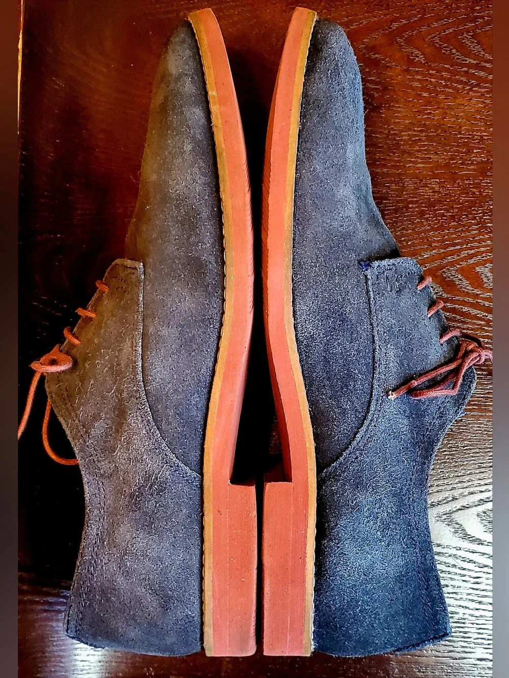 Men's Sz 9 Oxford Derby Shoes by REDTAPE  BROMHAM Navy Blue Suede Lace Up
